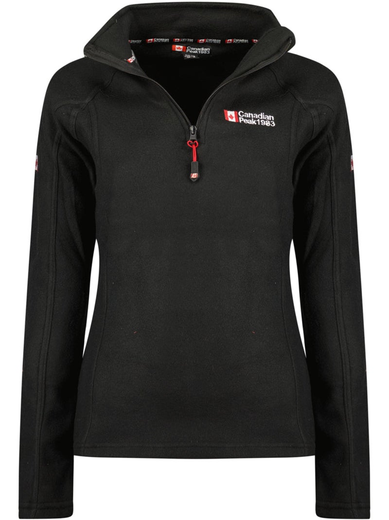Pile sottile con zip e collo alto tugeak – canadian peak Nero - Kiabi