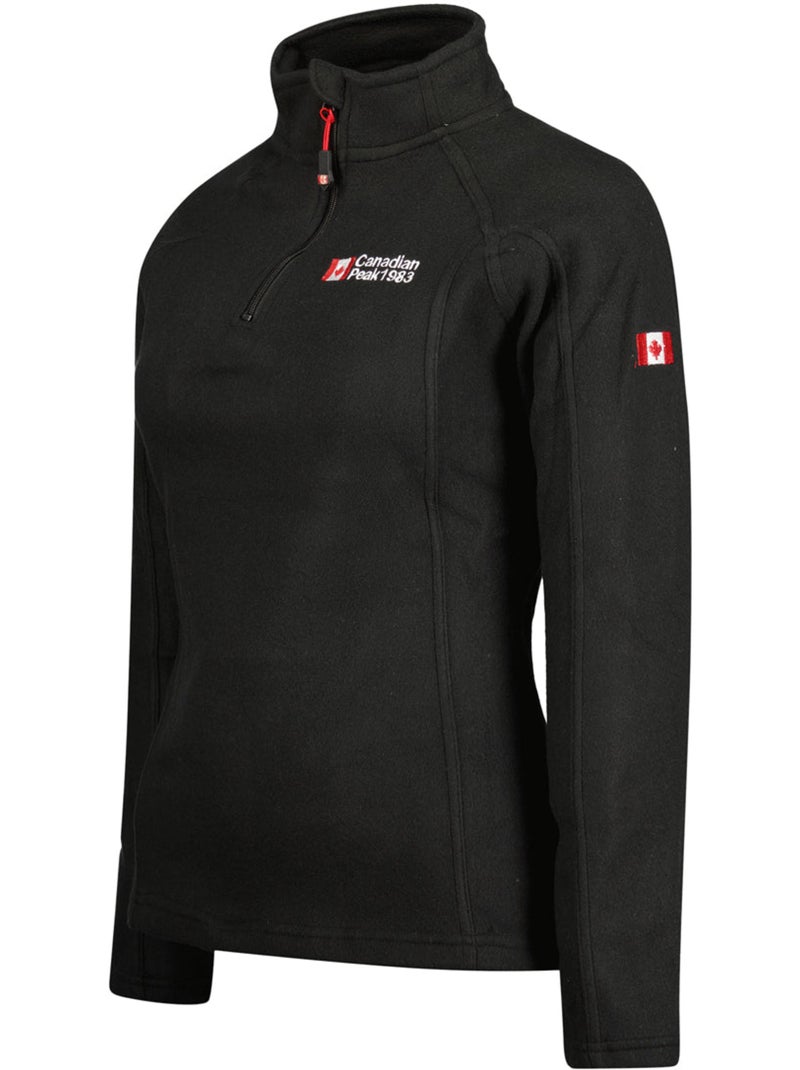 Pile sottile con zip e collo alto tugeak – canadian peak Nero - Kiabi