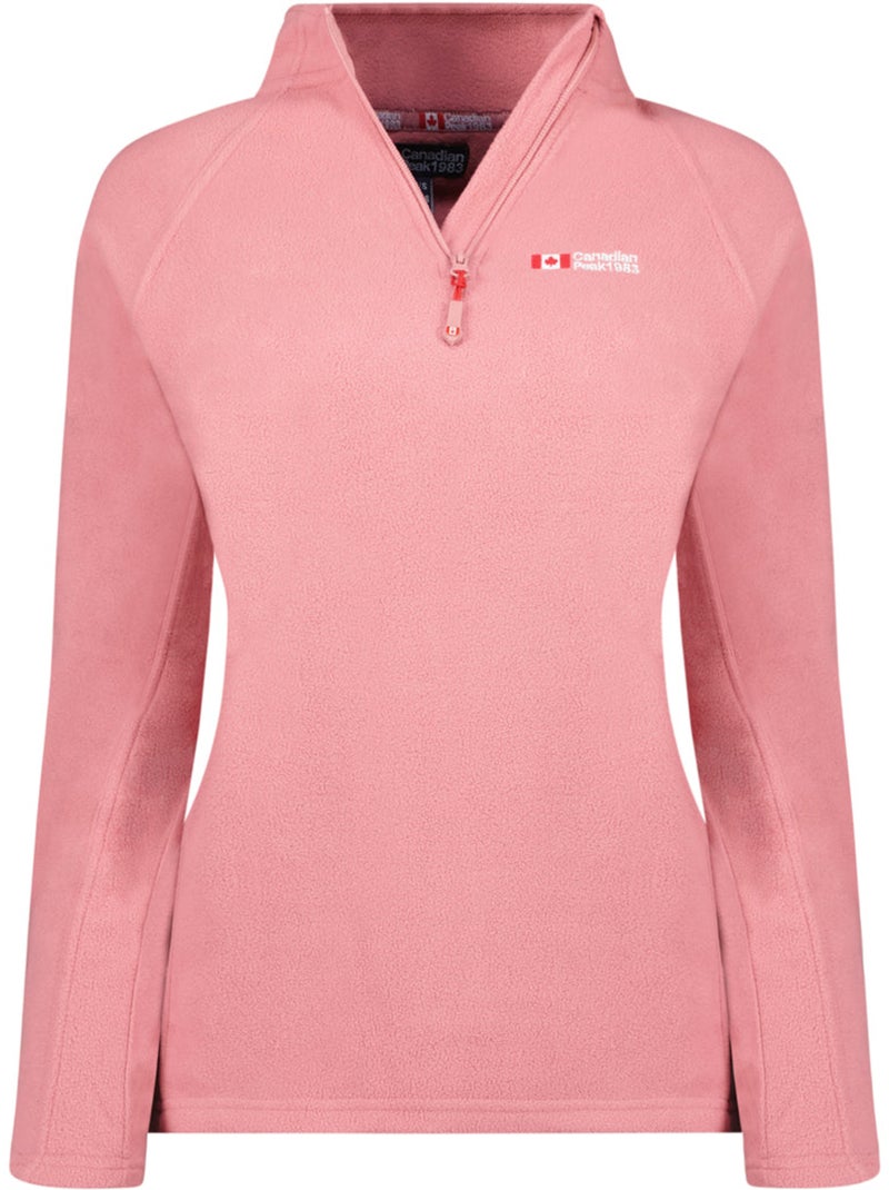 Pile sottile con zip e collo alto tugeak – canadian peak Rosa pallido - Kiabi