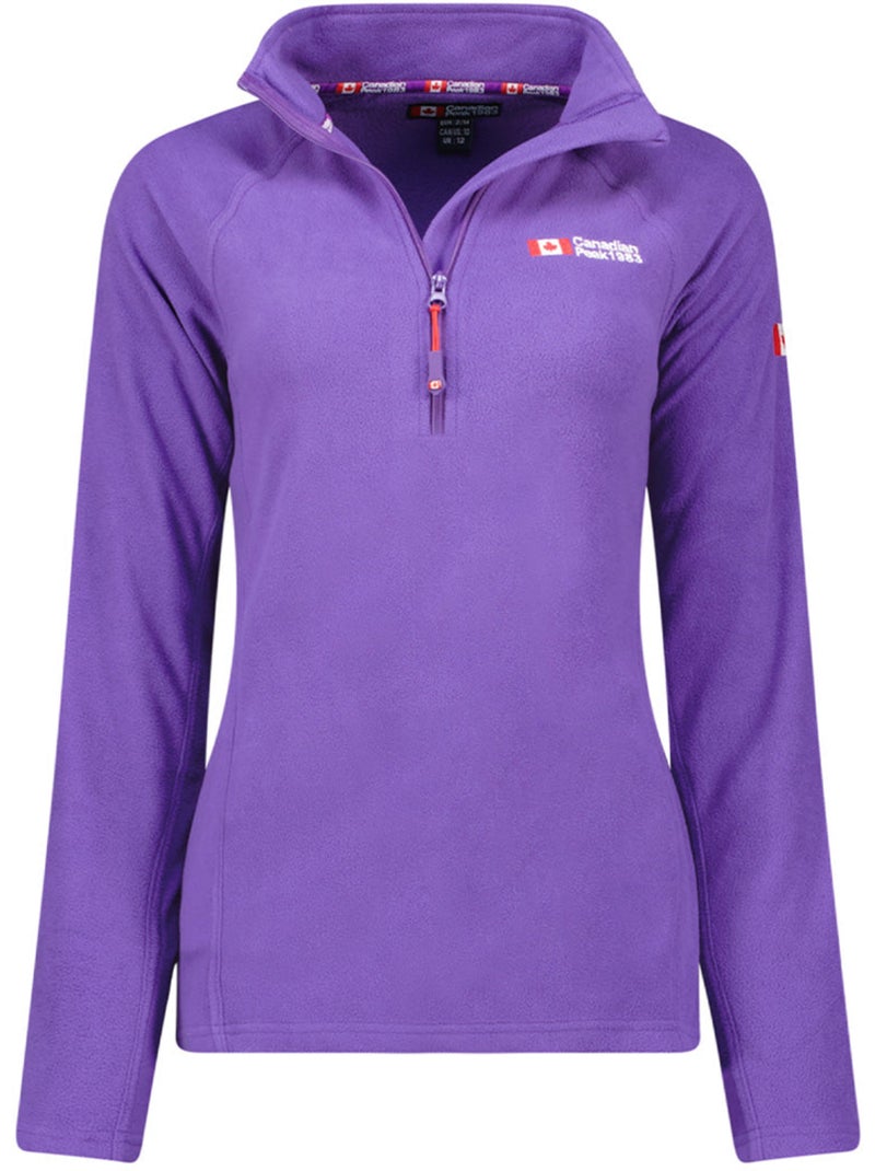 Pile sottile con zip e collo alto tugeak – canadian peak Viola - Kiabi
