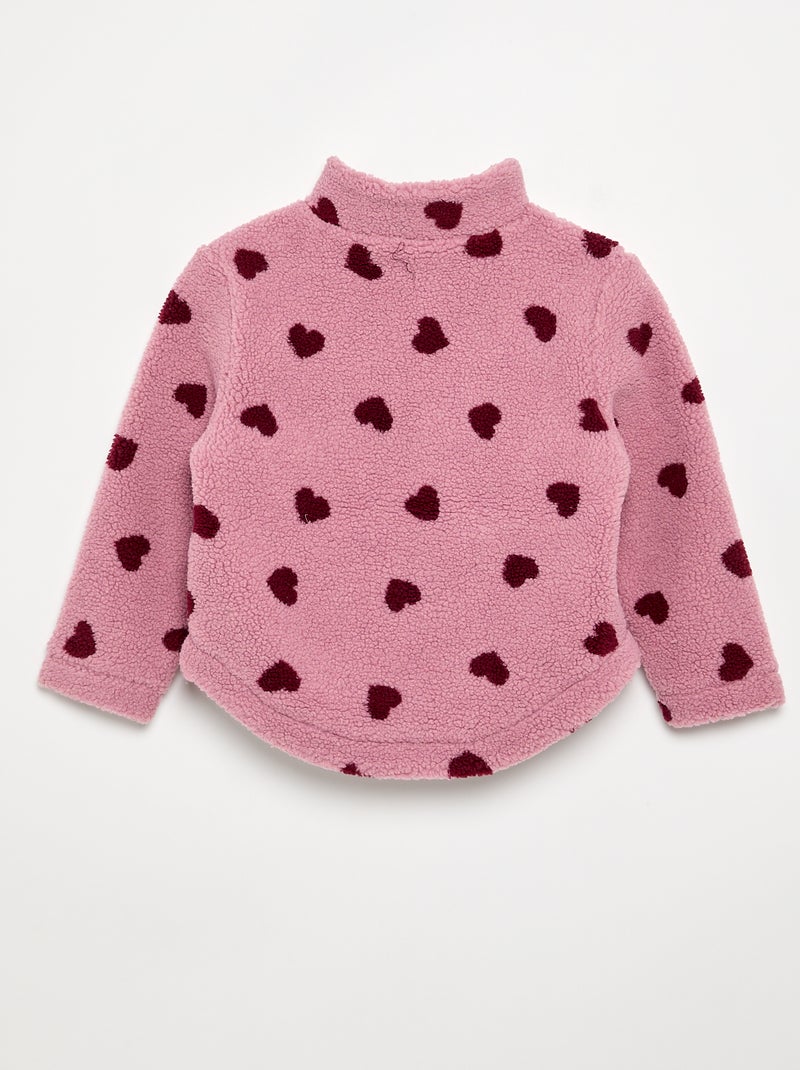 Pile stampato - collezione facile da indossare Rosa - Kiabi