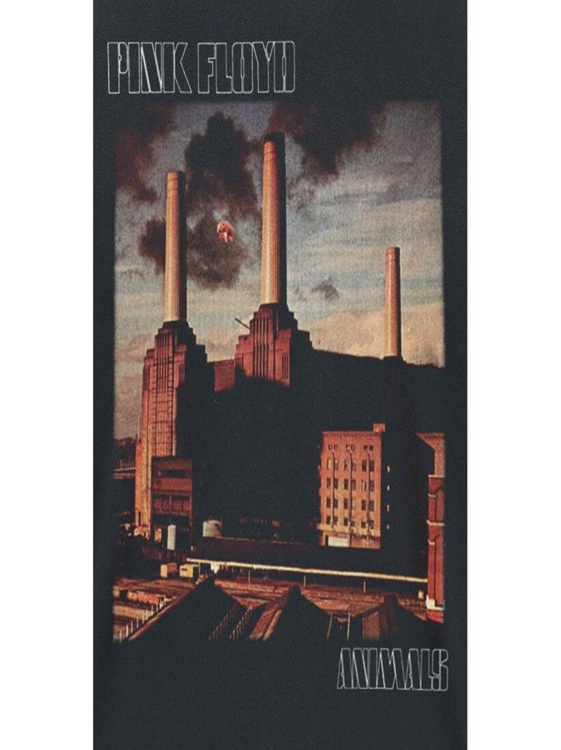 Pink Floyd Maglietta Animali Adulto Unisex Nero - Kiabi