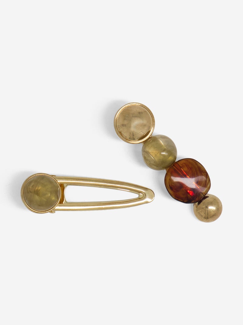 Pinze a coccodrillo con pietre fantasiose Giallo - Kiabi