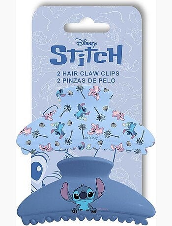 Pinze per capelli bambino Stitch & Angel : lotto di 2 grandi artigli