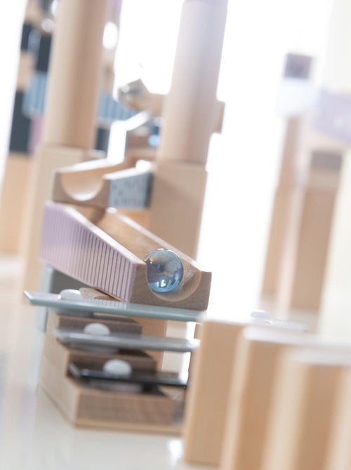 Pista per biglie per bambini – 80 blocchi in legno + 20 biglie – "Roba" - Kiabi