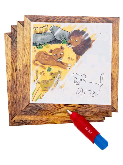 Pittura magica ad acqua riutilizzabile, avventure safari | Tiger Tribe - Kiabi
