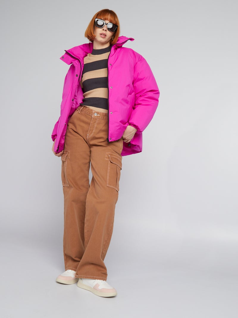 Piumino a collo alto ROSA - Kiabi