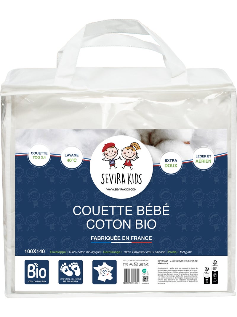 Piumino bebè quattro stagioni cotone biologico | sevira kids | sevira kids Bianco - Kiabi