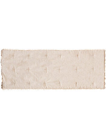 Piumino beige con frange