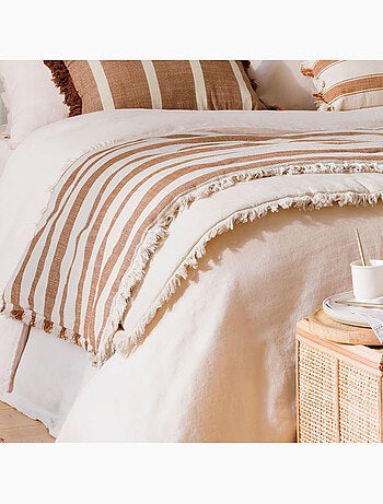 Piumino beige con frange