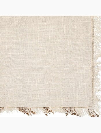Piumino beige con frange