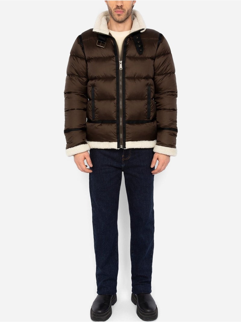 Piumino bomber - schott Marrone - Kiabi