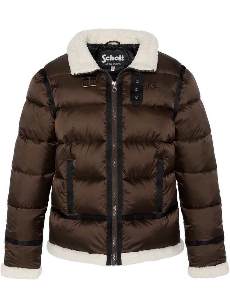 Piumino bomber - schott Marrone - Kiabi