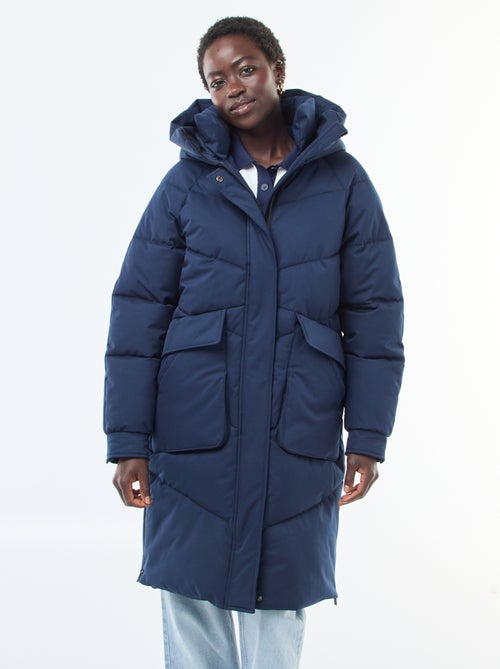 Piumino caldo lungo con cappuccio - Kiabi