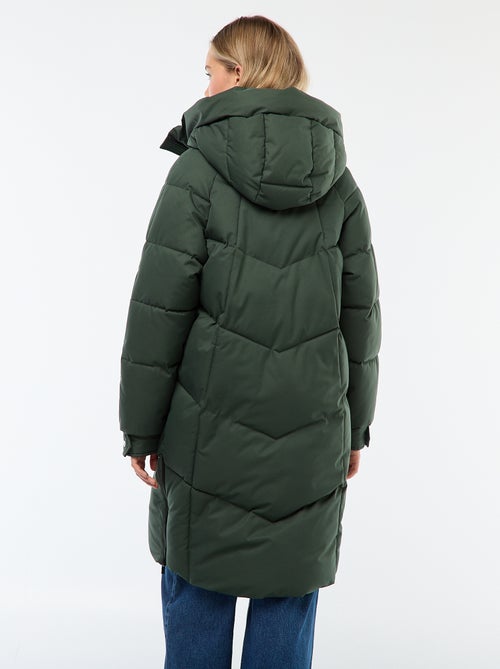 Piumino caldo lungo con cappuccio - Kiabi