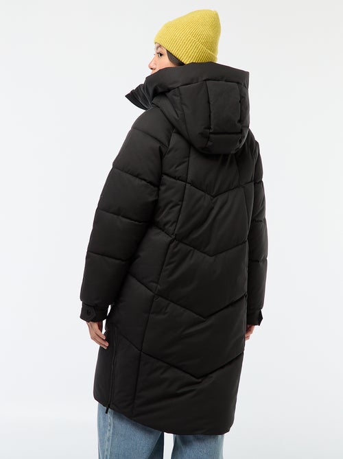 Piumino caldo lungo con cappuccio - Kiabi