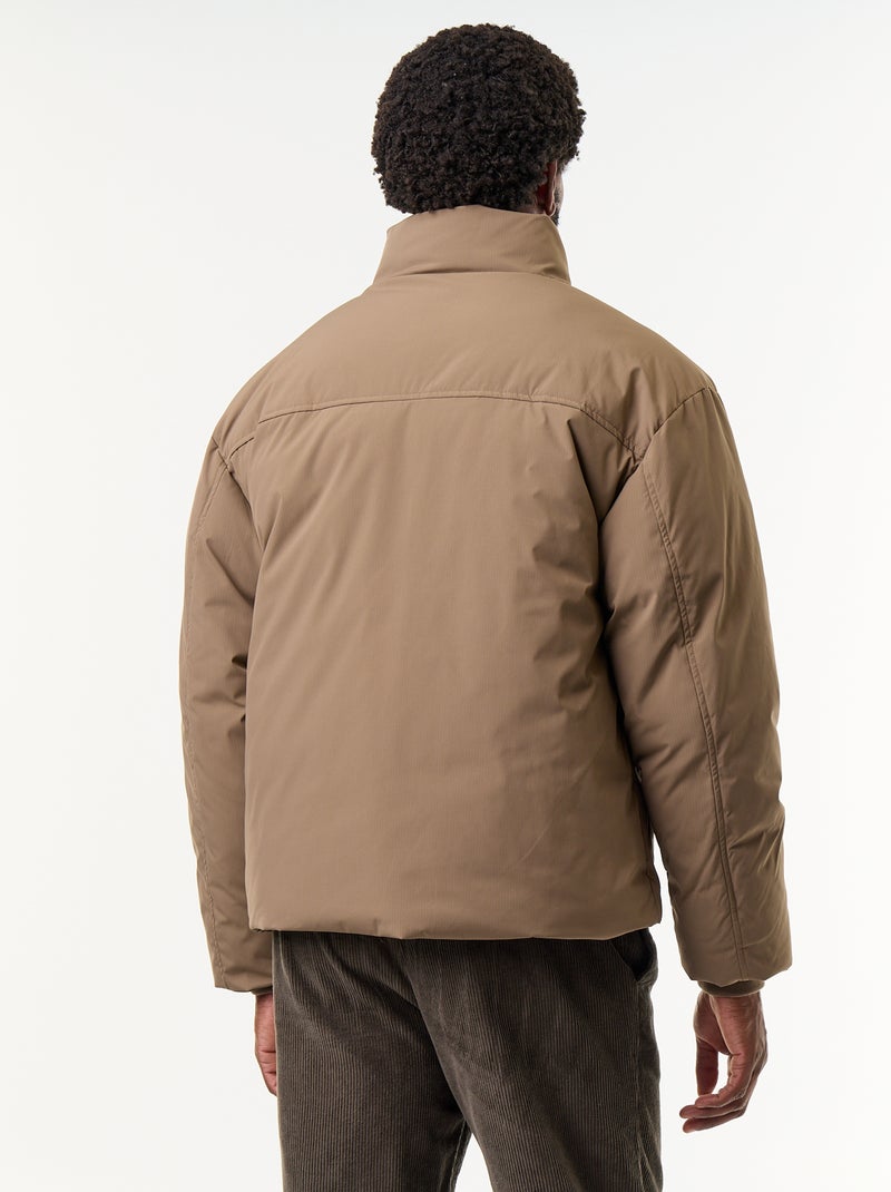 Piumino collo alto maniche raglan Marrone - Kiabi