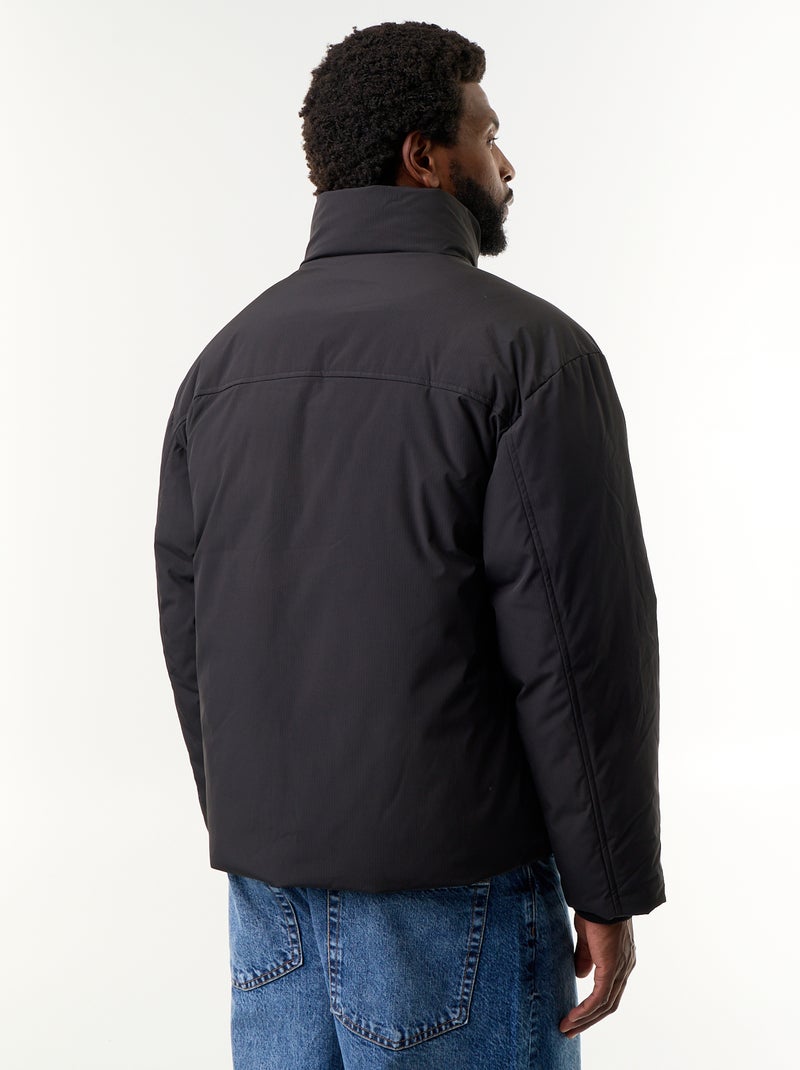 Piumino collo alto maniche raglan Nero - Kiabi