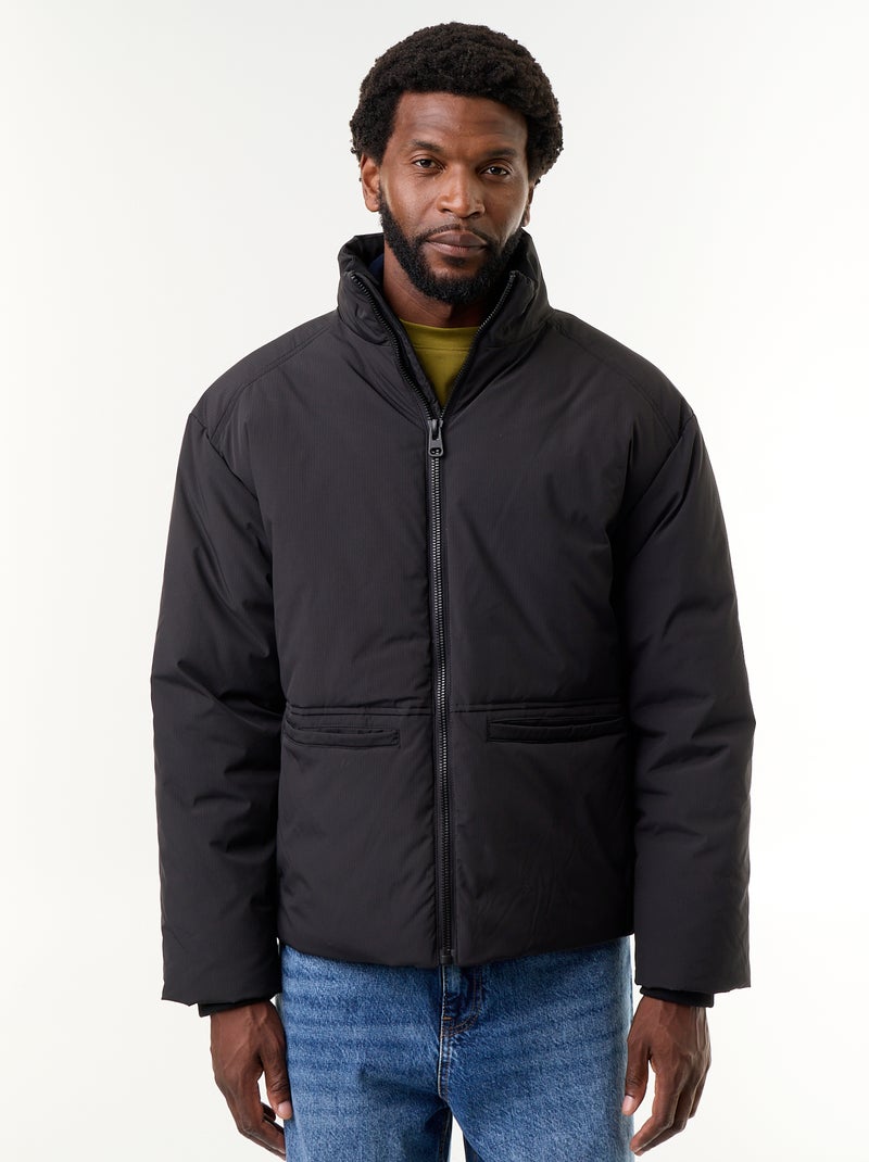Piumino collo alto maniche raglan Nero - Kiabi