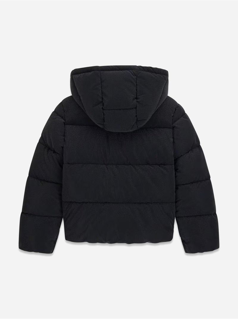 Piumino con cappuccio - guess kids Nero - Kiabi