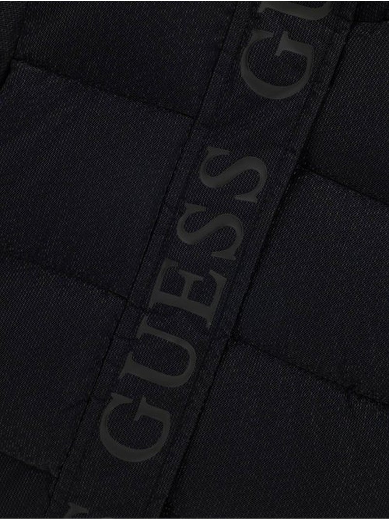 Piumino con cappuccio - guess kids Nero opaco - Kiabi