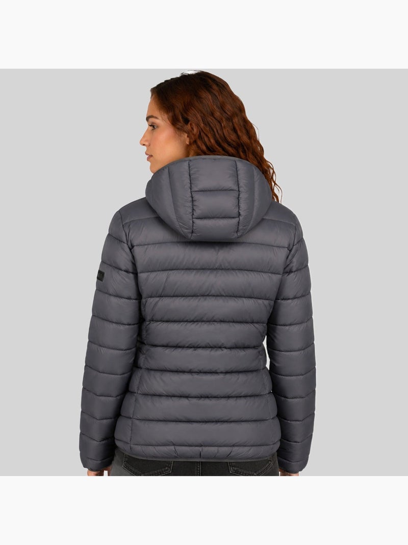 Piumino con cappuccio atichoko hood – geographical norway Grigio scuro - Kiabi