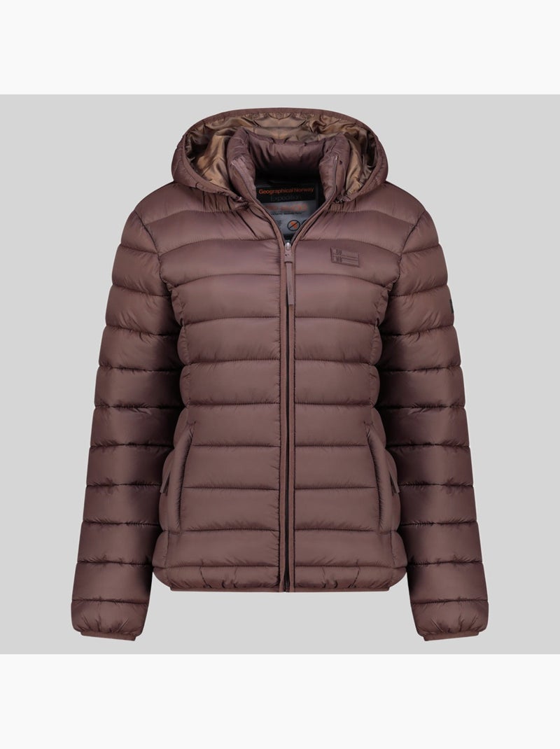 Piumino con cappuccio atichoko hood – geographical norway Marrone scuro - Kiabi