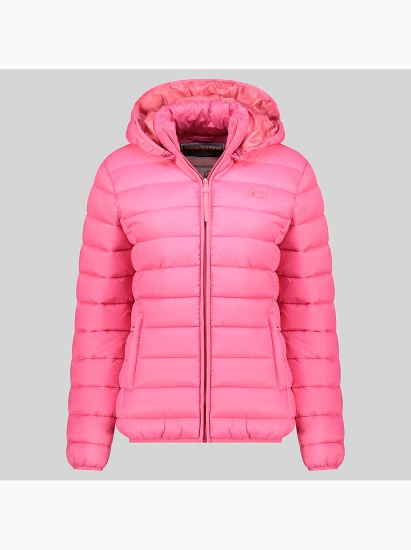 Piumino con cappuccio atichoko hood – geographical norway Rosa fluo - Kiabi