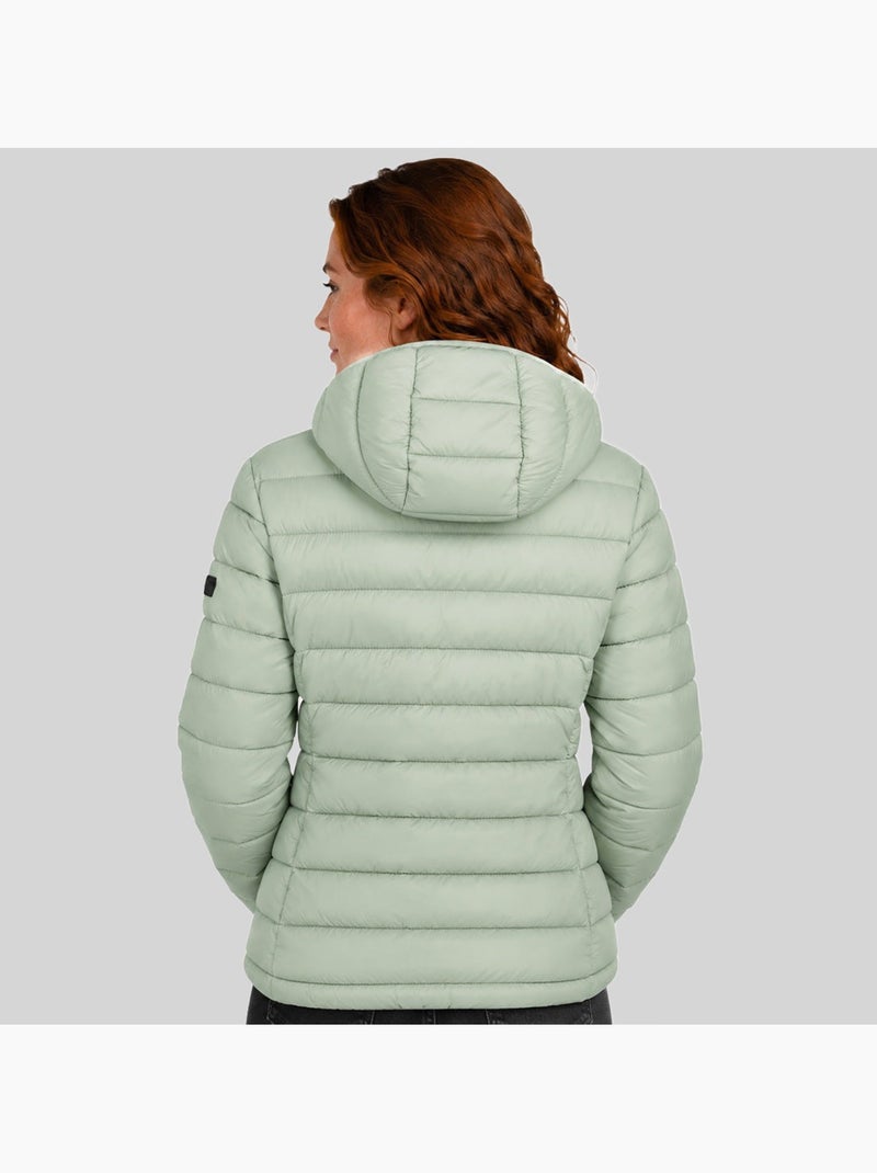 Piumino con cappuccio atichoko hood – geographical norway Verde pastello - Kiabi