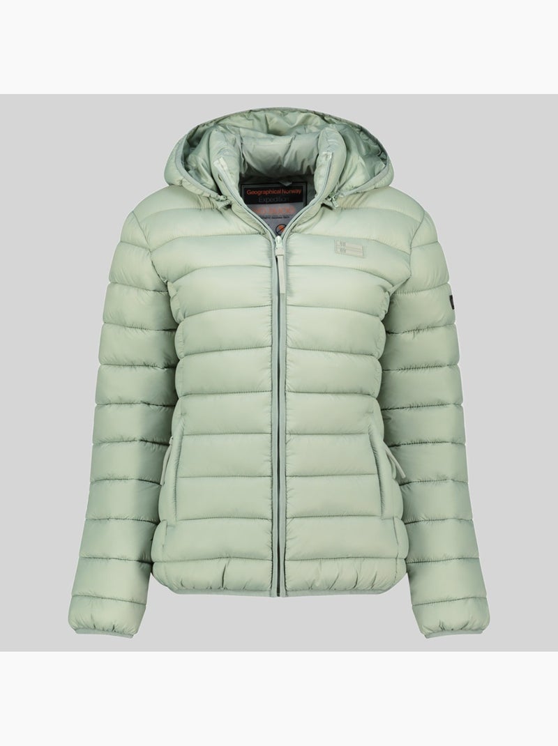 Piumino con cappuccio atichoko hood – geographical norway Verde pastello - Kiabi