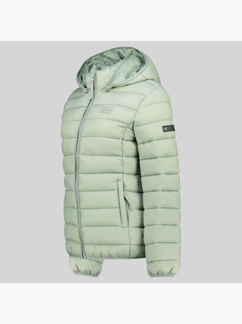 Piumino con cappuccio atichoko hood – geographical norway Verde pastello - Kiabi