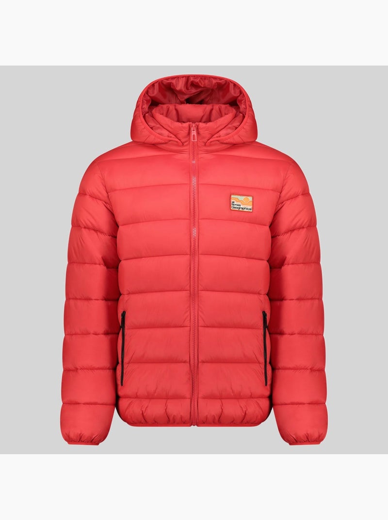 Piumino con cappuccio avalanche hood – geographical norway Rosso - Kiabi