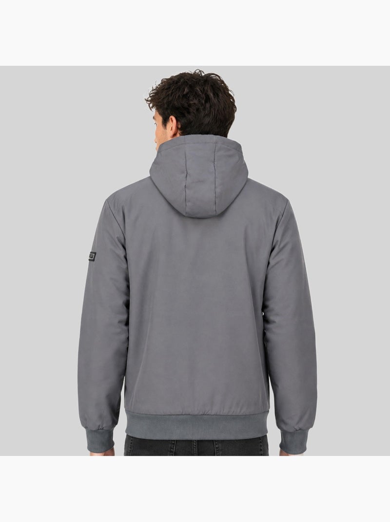 Piumino con cappuccio badide – geographical norway Grigio scuro - Kiabi