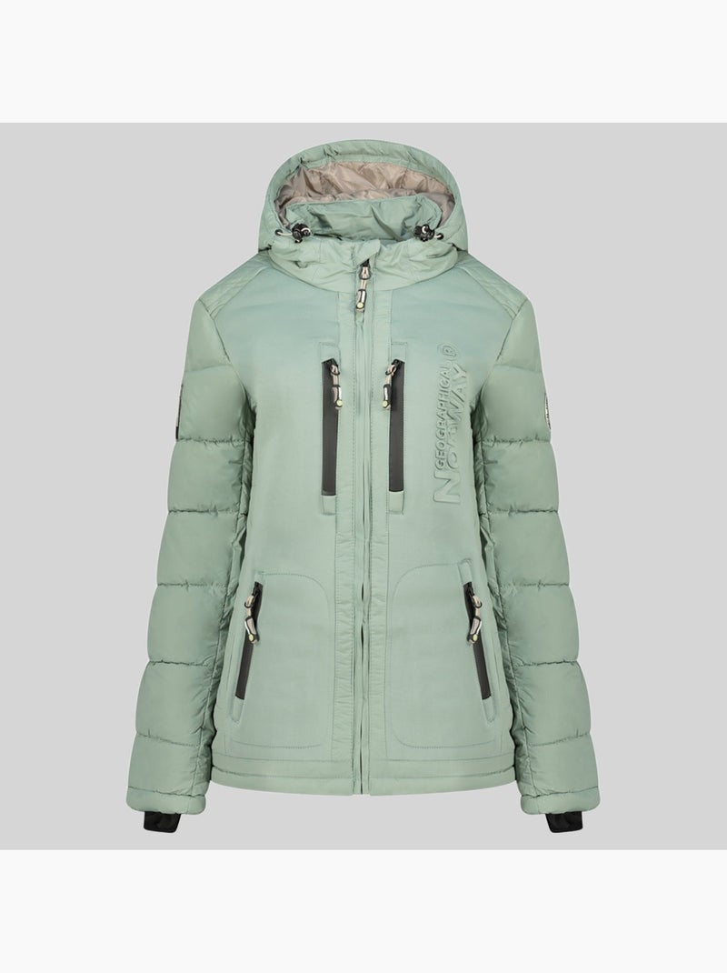 Piumino con cappuccio beachwood – geographical norway Verde pastello - Kiabi