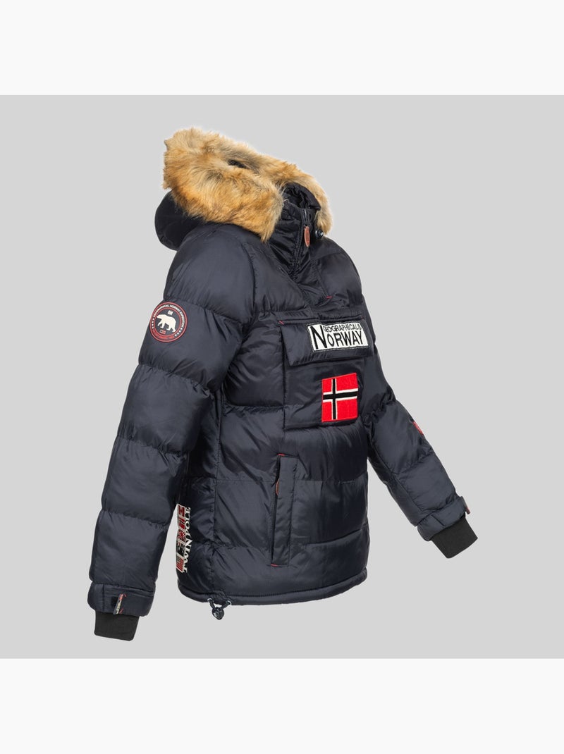 Piumino con cappuccio belancolie – geographical norway Blu marino - Kiabi