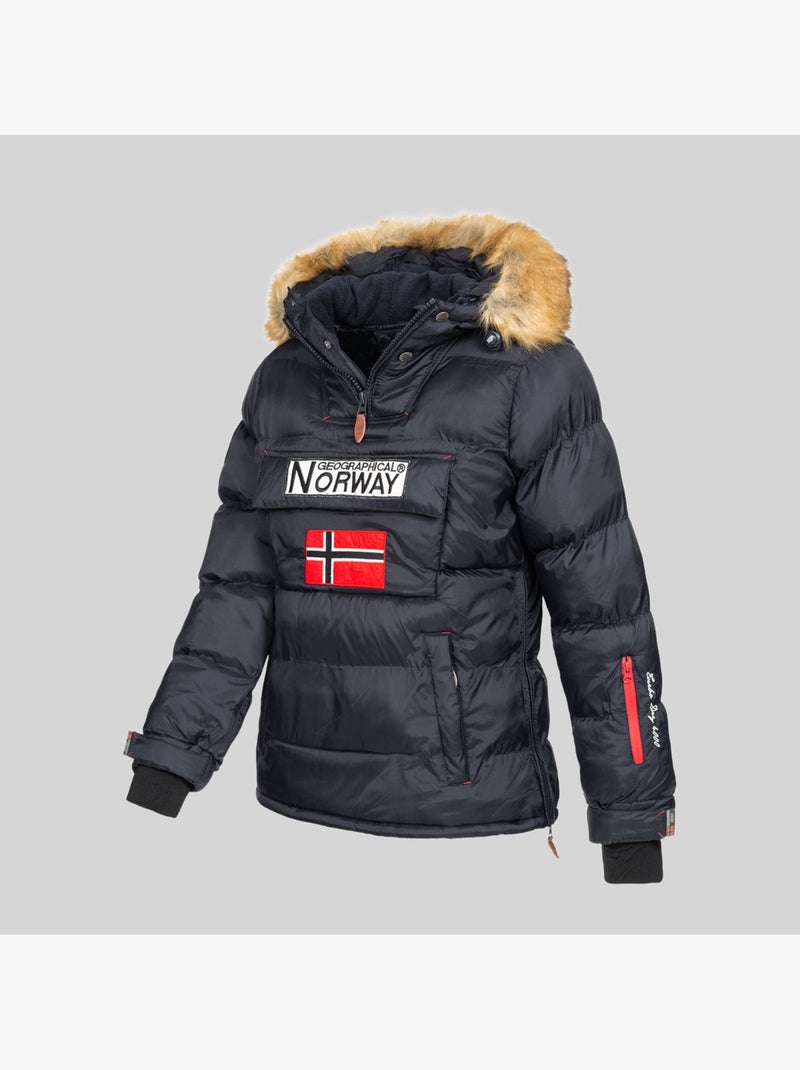 Piumino con cappuccio belancolie – geographical norway Blu marino - Kiabi