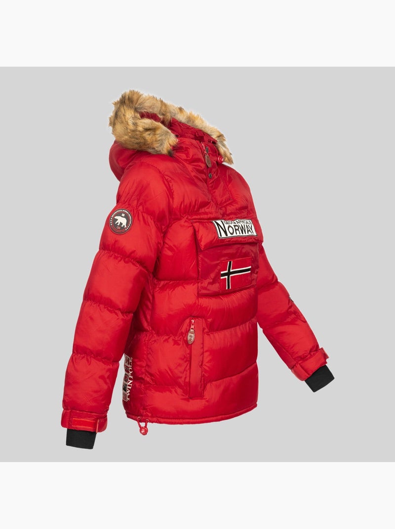 Piumino con cappuccio belancolie – geographical norway Rosso - Kiabi
