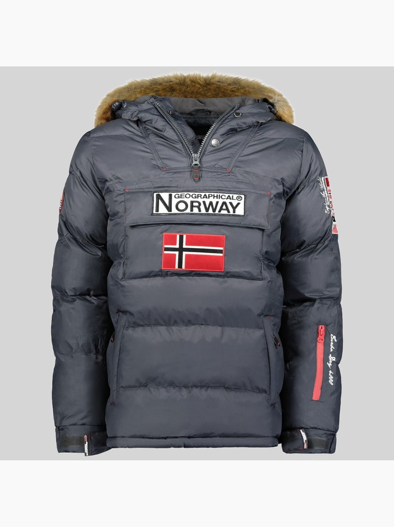 Piumino con cappuccio bilboquet – geographical norway Grigio scuro - Kiabi