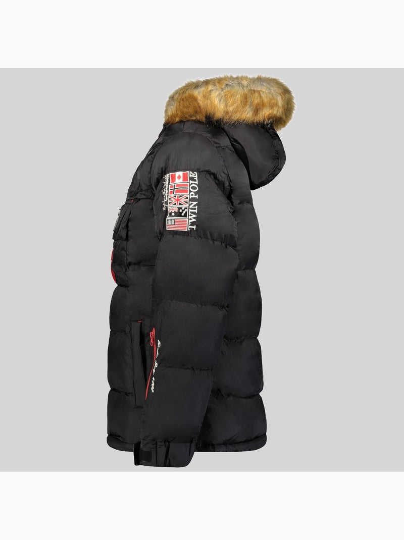 Piumino con cappuccio bilboquet – geographical norway Grigio scuro - Kiabi