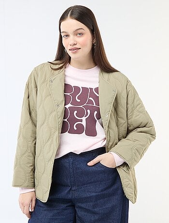 Piumino con cappuccio e pettorina interna in felpa removibile