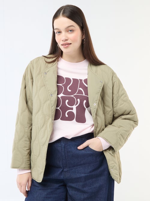 Piumino con cappuccio e pettorina interna in felpa rimovibile - Kiabi Piumino con cappuccio e pettorina interna in felpa rimovibile - Kiabi