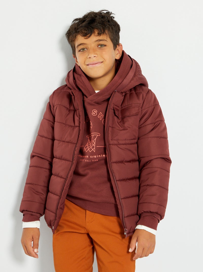 HKM Comfort Telo Coprimozzo Con Pile – Rosso Scuro/Nero, Taglia 155, Antimosche E Riflettente - 3