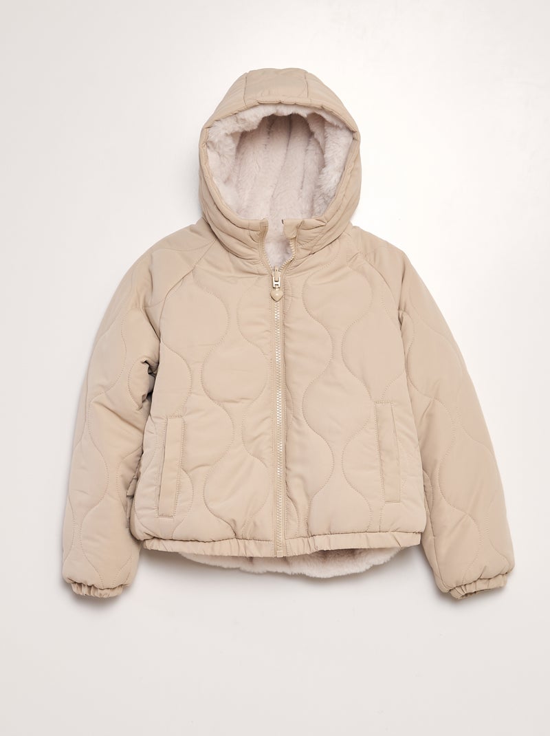 Piumino con cappuccio foderato BEIGE - Kiabi