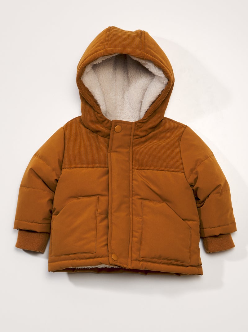 Piumino con cappuccio MARRONE - Kiabi