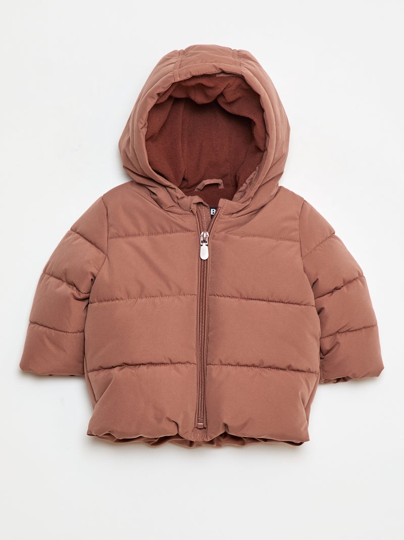 Piumino con cappuccio Marrone - Kiabi