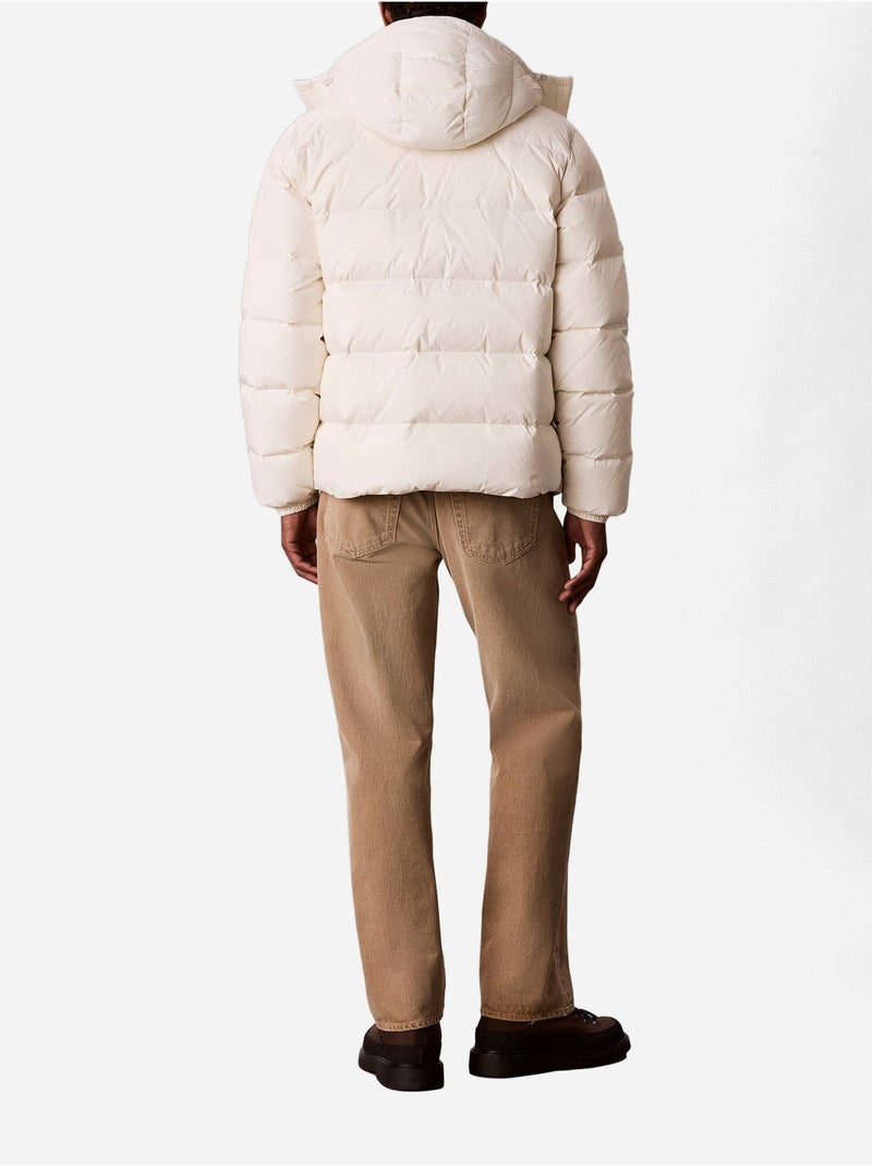 Piumino con cappuccio rimovibile - calvin klein Bianco sporco - Kiabi