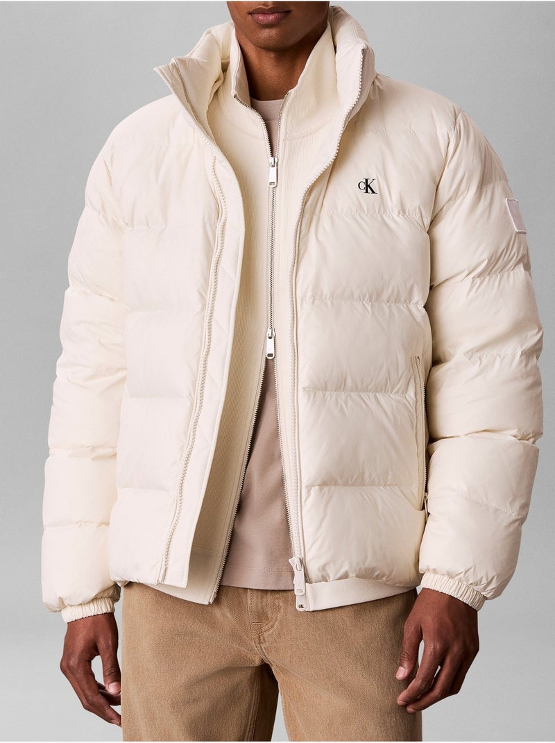 Piumino con cappuccio rimovibile - calvin klein Bianco sporco - Kiabi