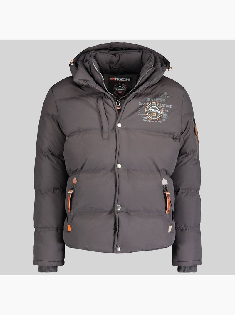 Piumino con cappuccio verveine – geographical norway Grigio scuro - Kiabi