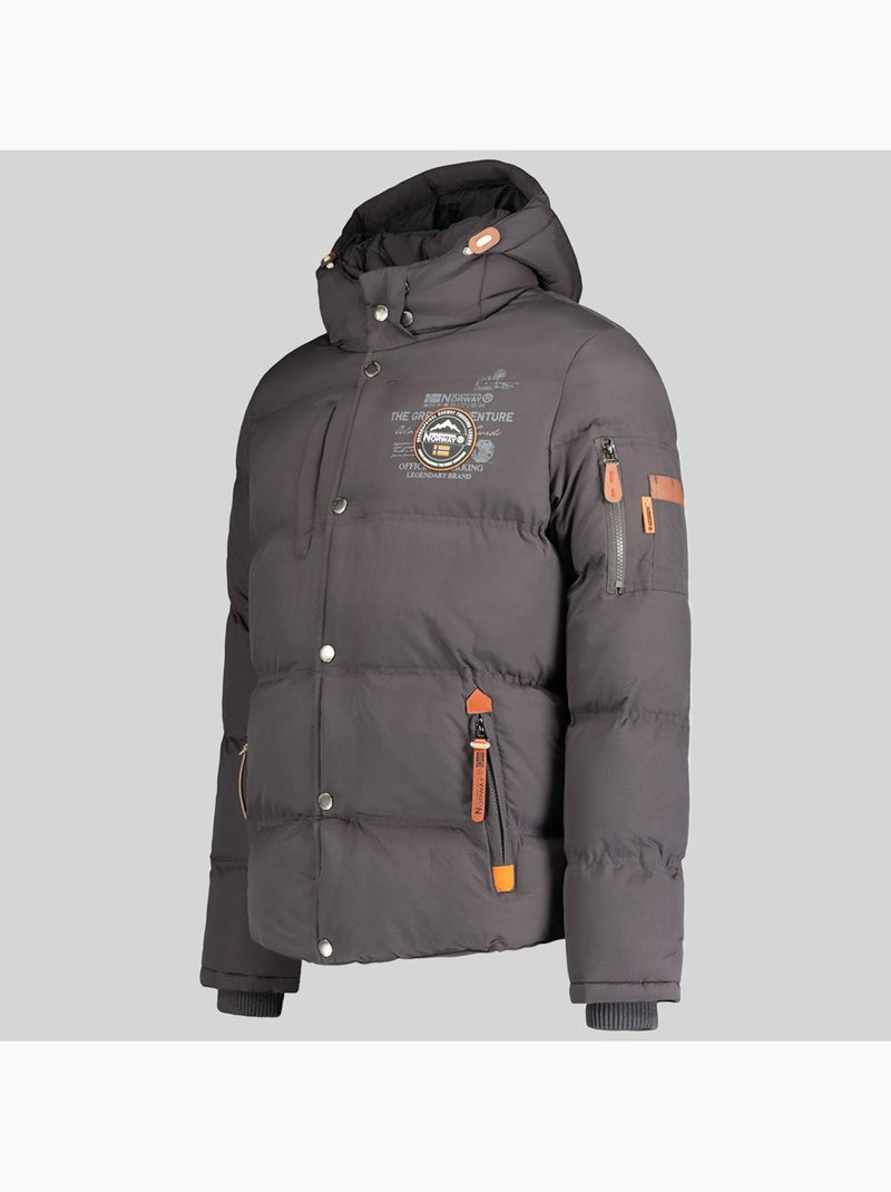 Piumino con cappuccio verveine – geographical norway Grigio scuro - Kiabi