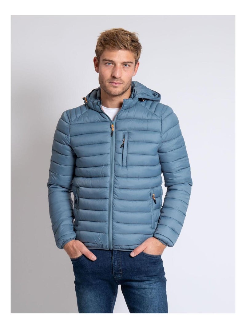 Piumino con cappuccio ZEGEL Blu ardesia - Kiabi